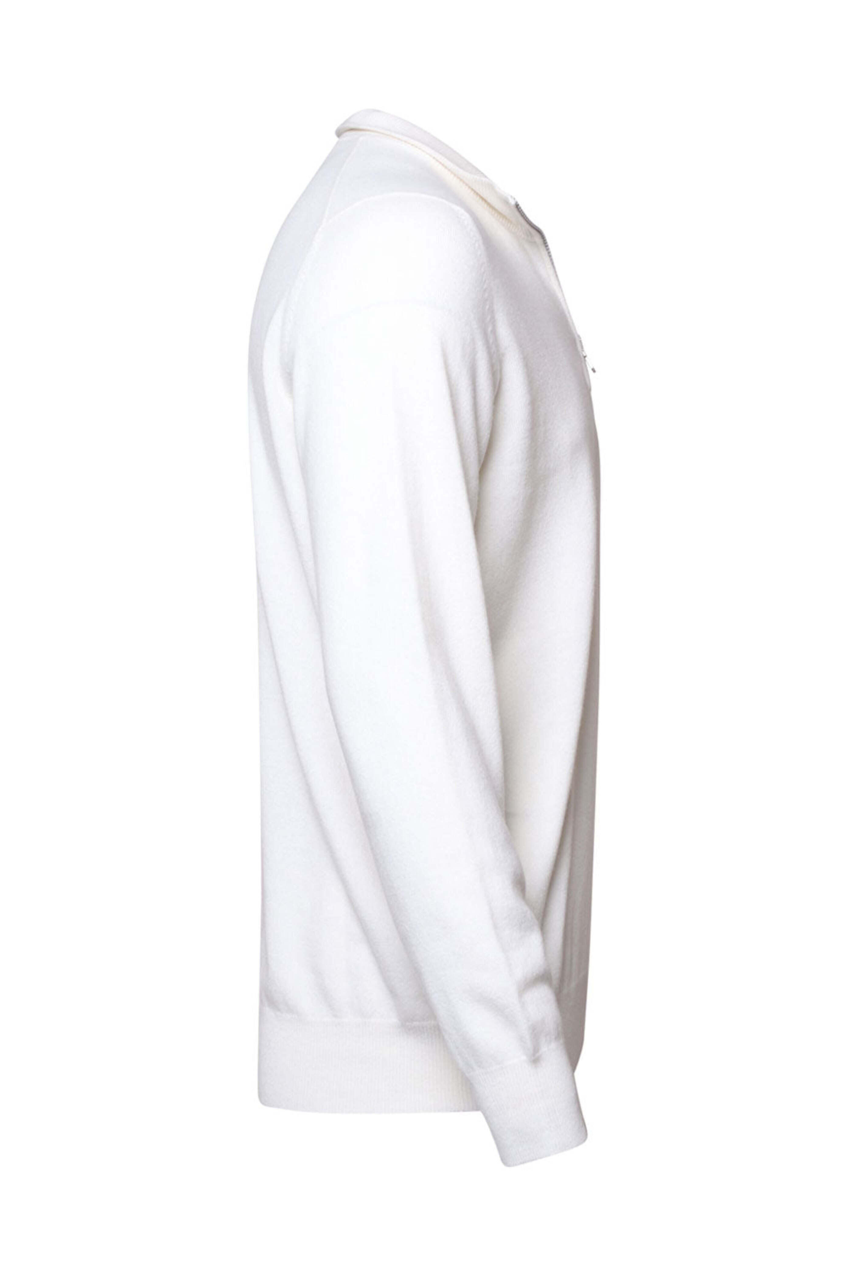 Brunello Cucinelli - White Cashmere Quarter Zip Sweater