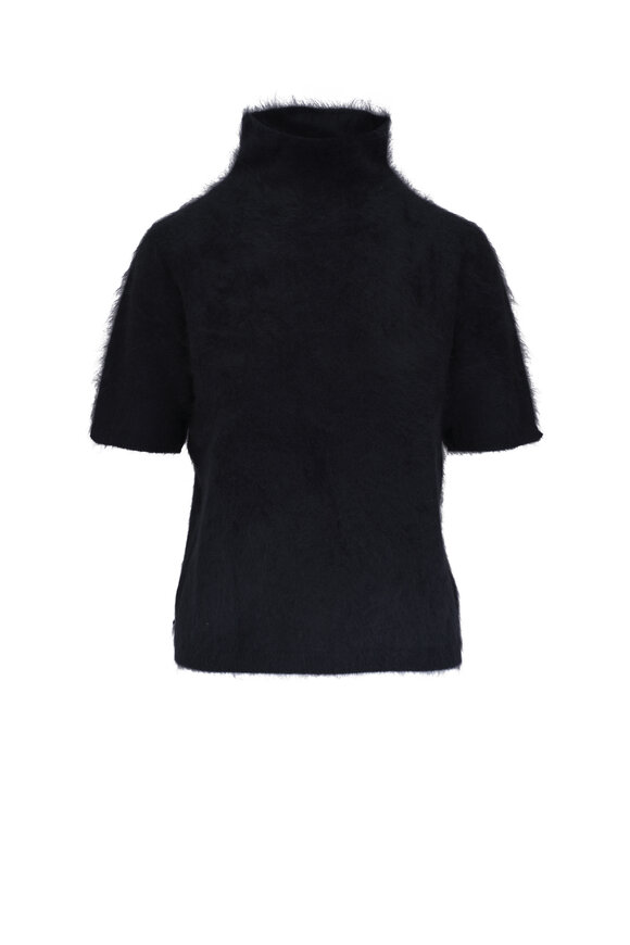 Lisa Yang Madelene Black Brushed Cashmere Sweater