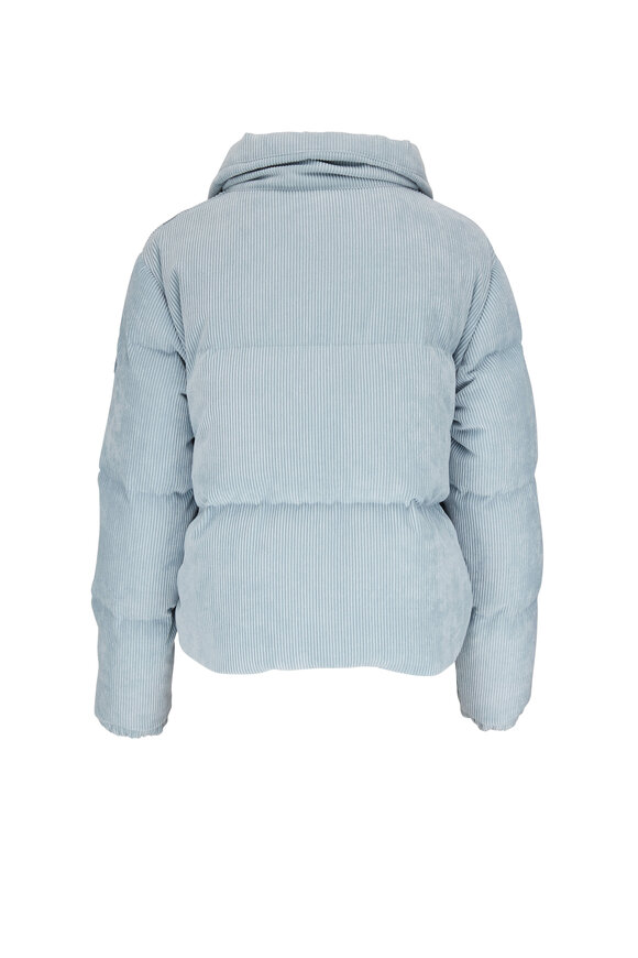 Moncler - Antre Light Blue Corduroy Puffer Jacket