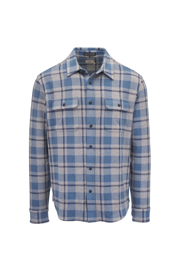 Faherty Brand Legend™ Overcast Ocean Plaid Sweater Shirt