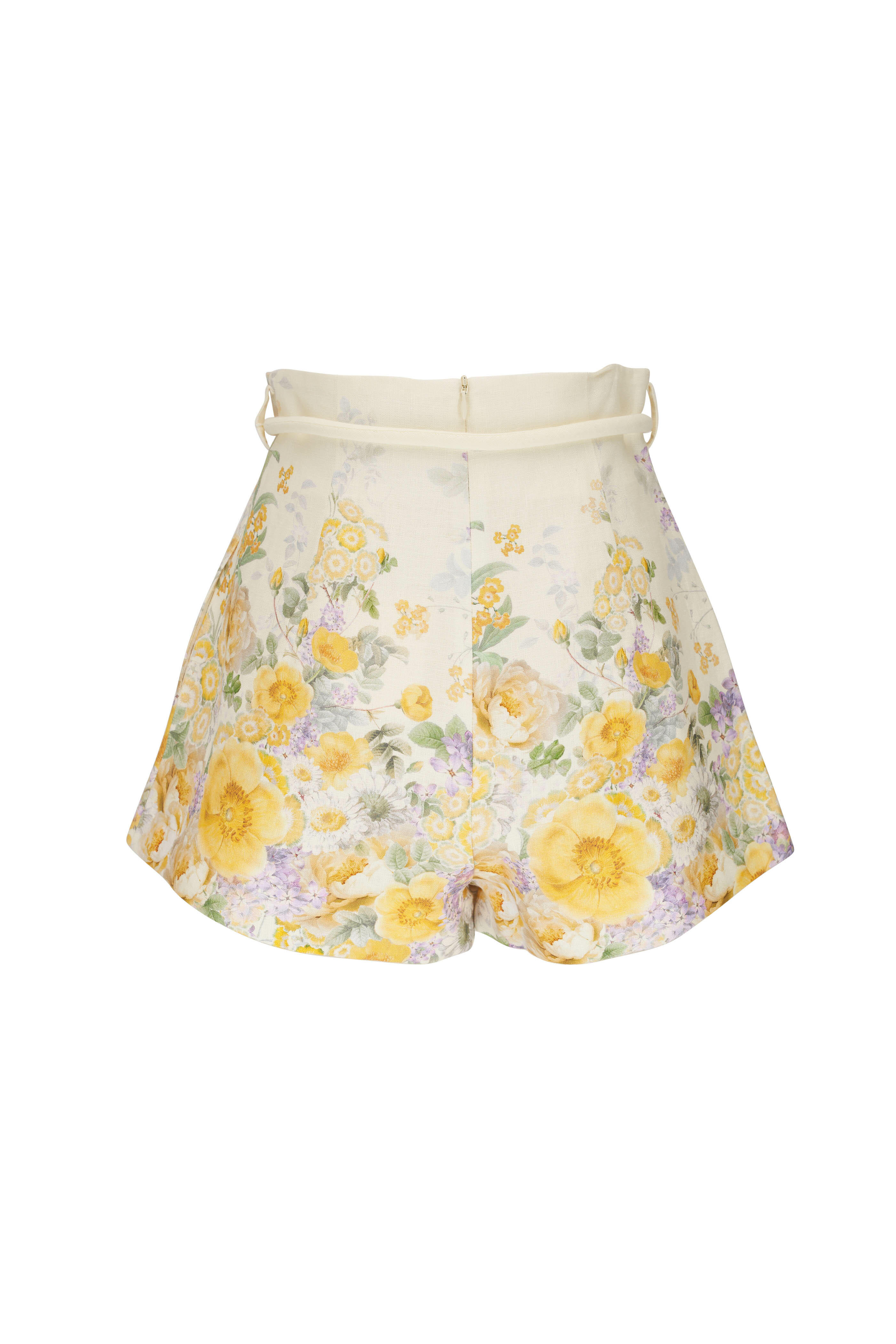 Zimmermann - Harmony Citrus Garden Print High-Rise Shorts