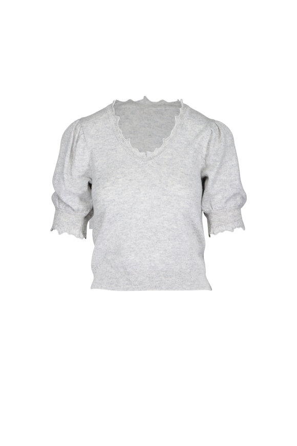 Ulla Johnson Pebble Polline Short Sleeve Knit Top