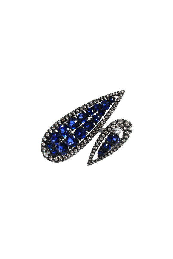 Etho Maria - 18K White Gold Sapphire Teardrop Cocktail Ring