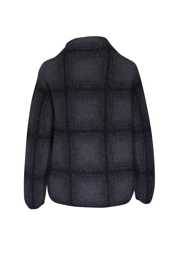 Vince - Shadow Plaid Heather Gray Sweater