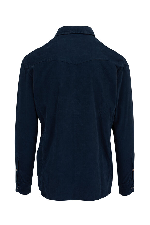 Tom Ford - Navy Corduroy Western Shirt