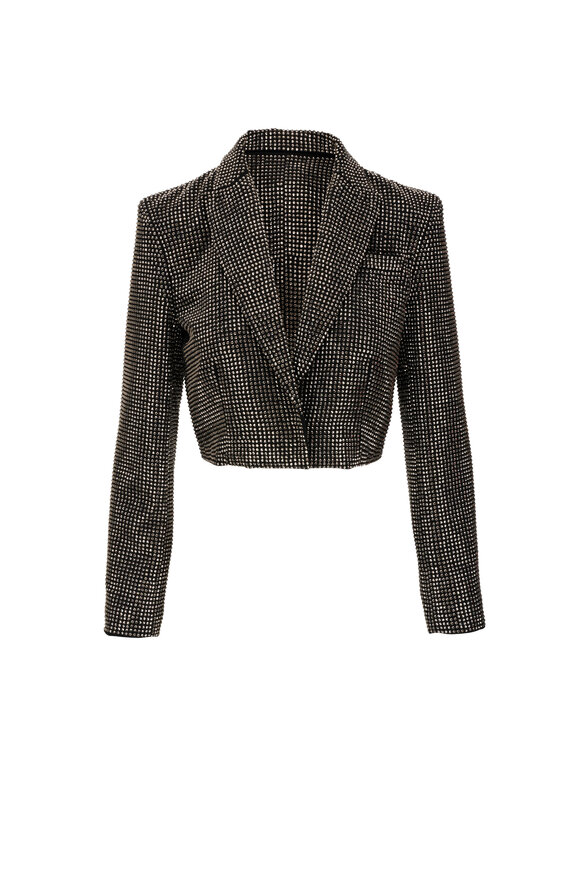 Roland Mouret - Diamante Black Cropped Jacket 