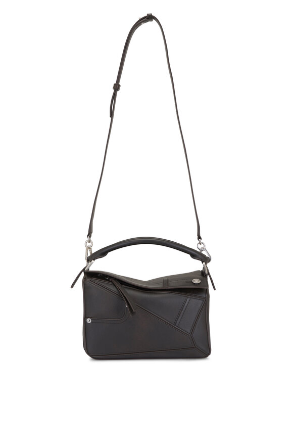 Loewe Small Panta Puzzle Vintage Brown Leather Bag