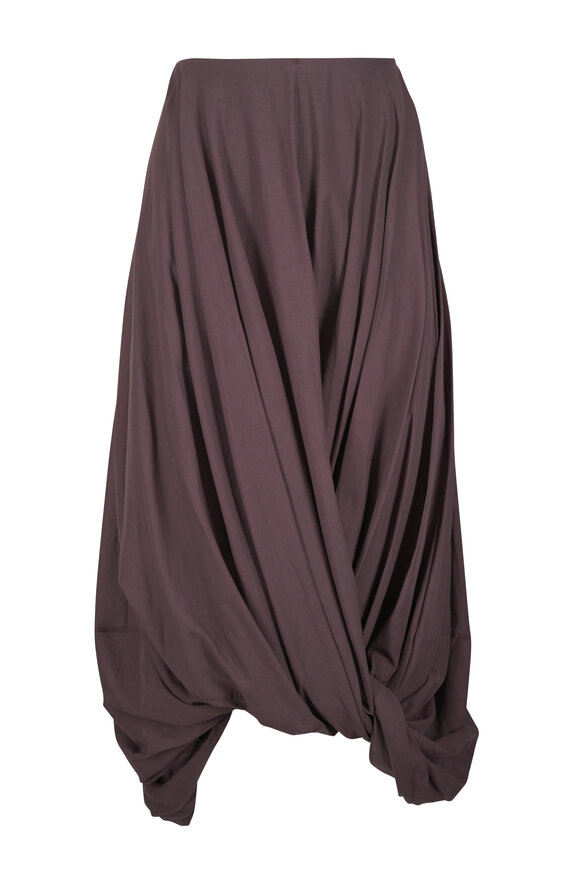 Totême Walnut Draped Cocoon Skirt - view 1