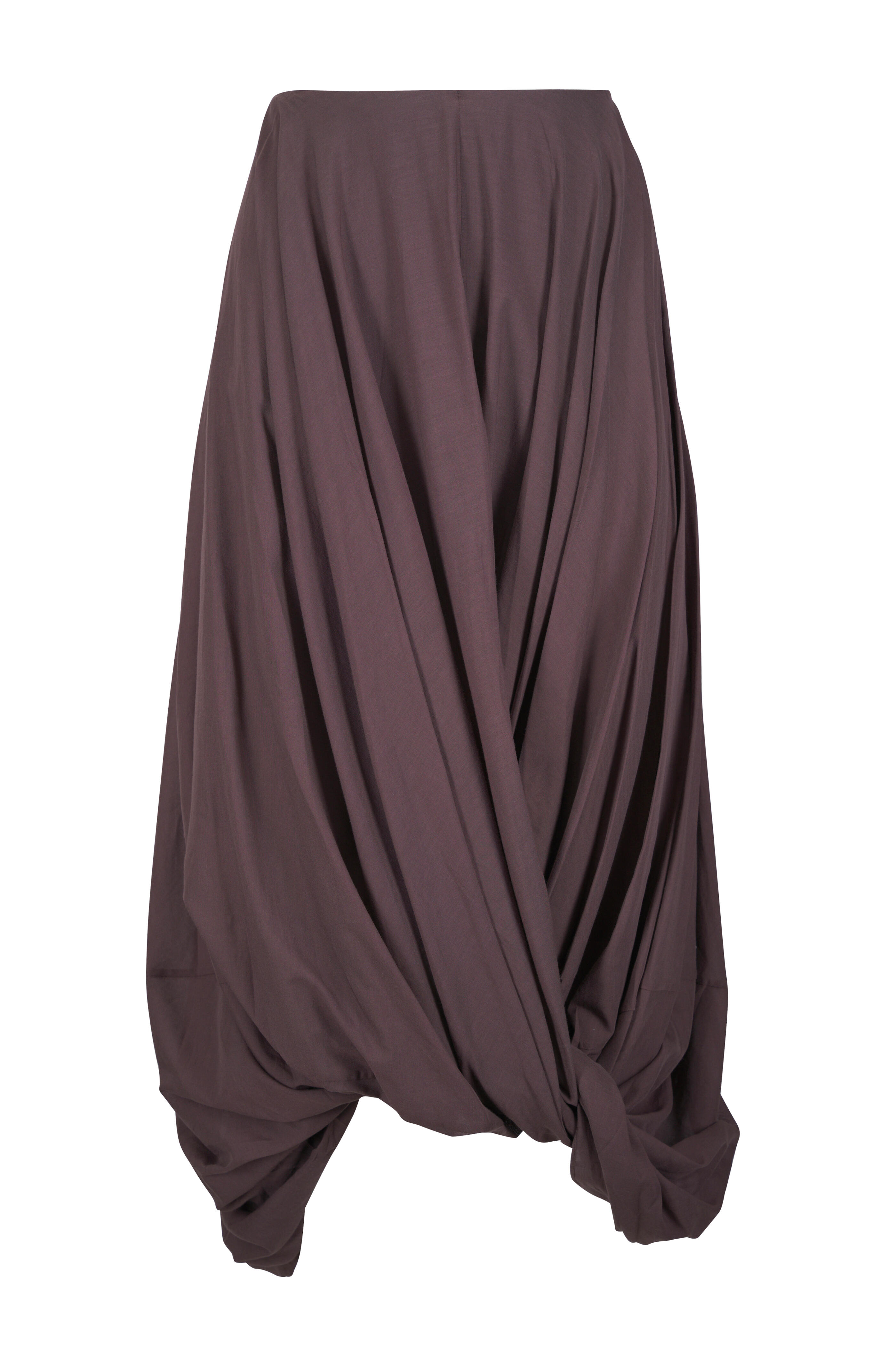 Totême - Walnut Draped Cocoon Skirt - view 1