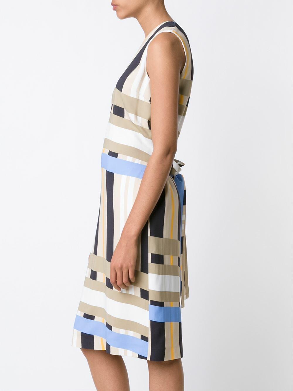 MSGM - Beige Bold Print Sleeveless Dress | Mitchell Stores