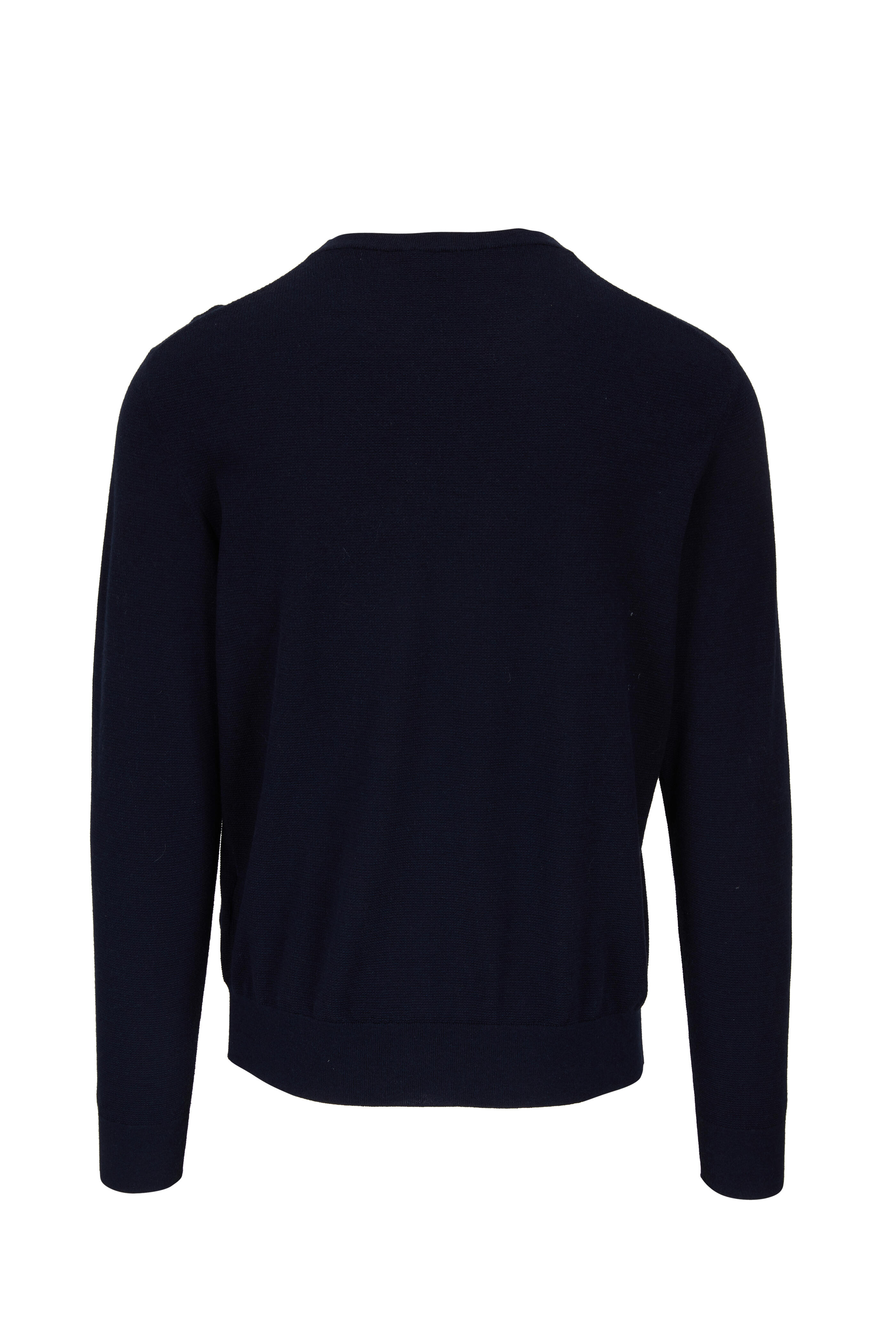 Ralph Lauren Purple Label - Navy Textured Silk & Cashmere