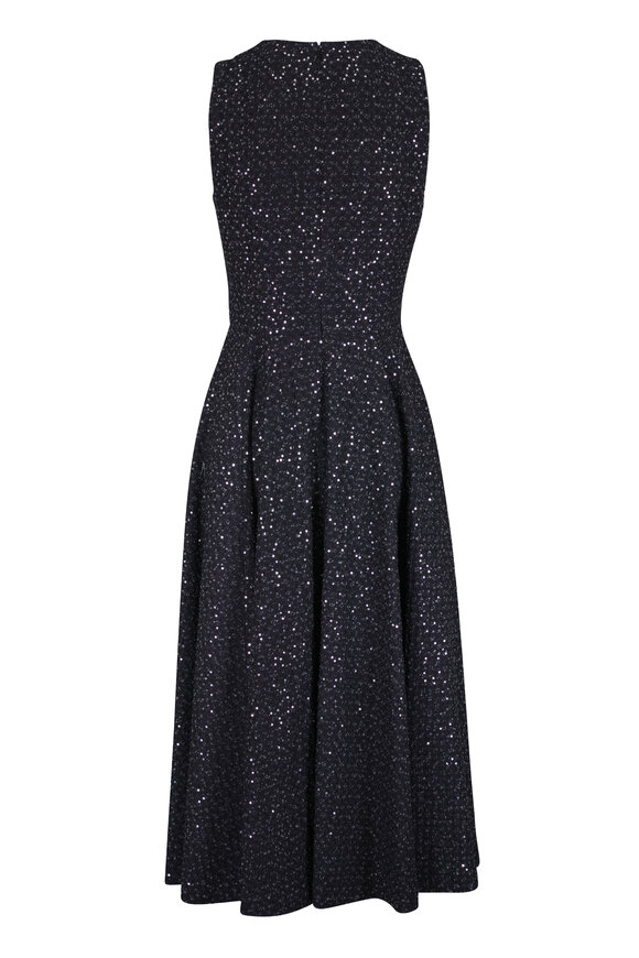 Michael Kors Collection Black & Silver Sequin Denim Tweed Dress - view 4