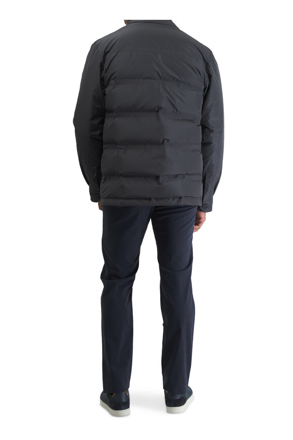 Brioni - Midnight Rib Knit Quarter Zip Pullover 