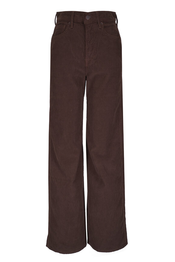 Veronica Beard Taylor Umber High Rise Cotton Corduroy Pant