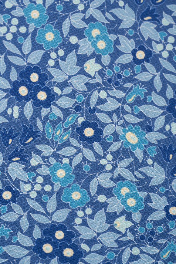 Kiton - Blue & Teal Floral Print Silk Necktie