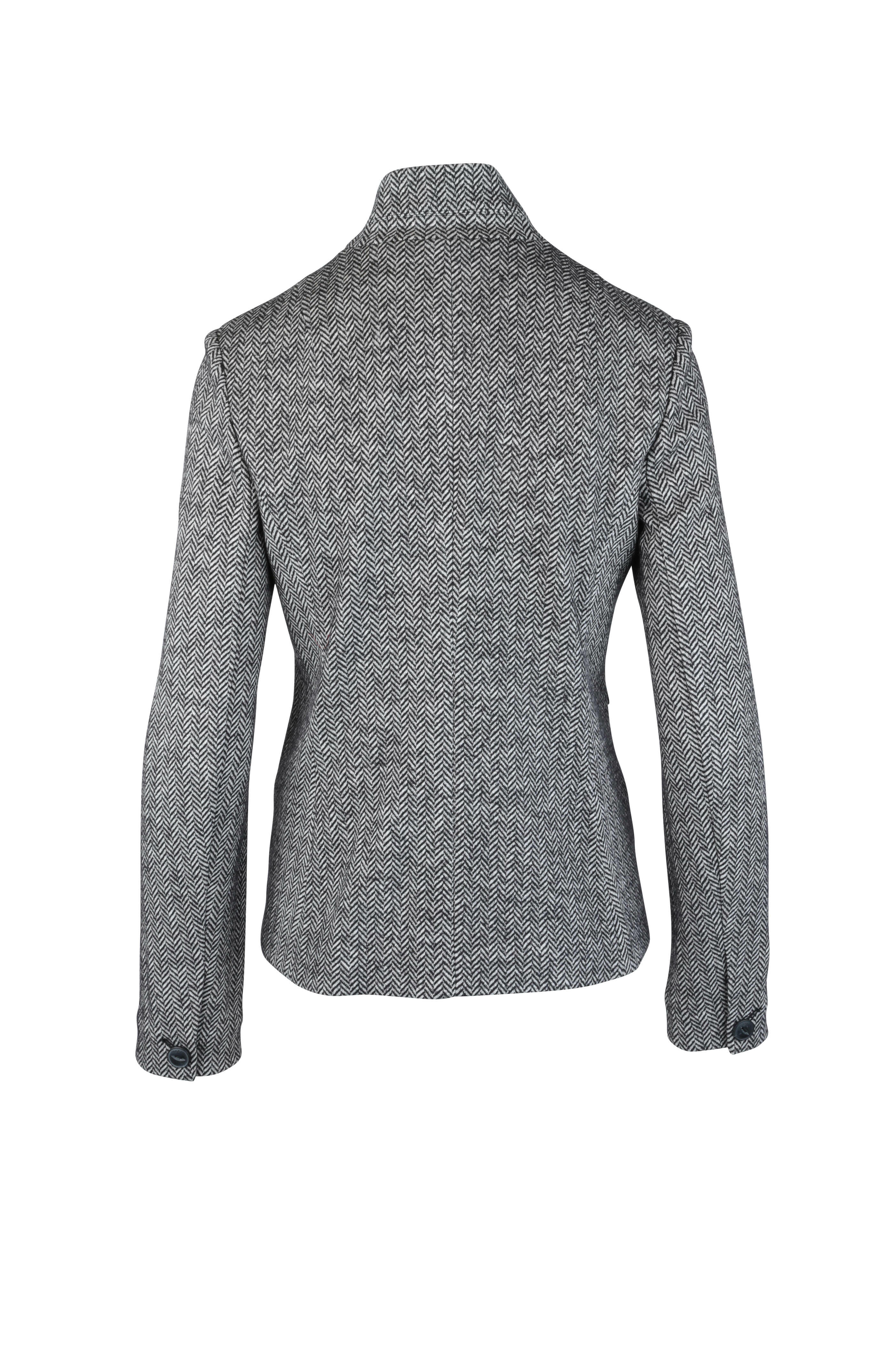 Rag & Bone - Black Herringbone Wool Blend Blazer
