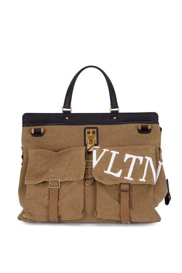 Valentino Garavani - VLTN Military Canvas Maxi Top Handle Bag