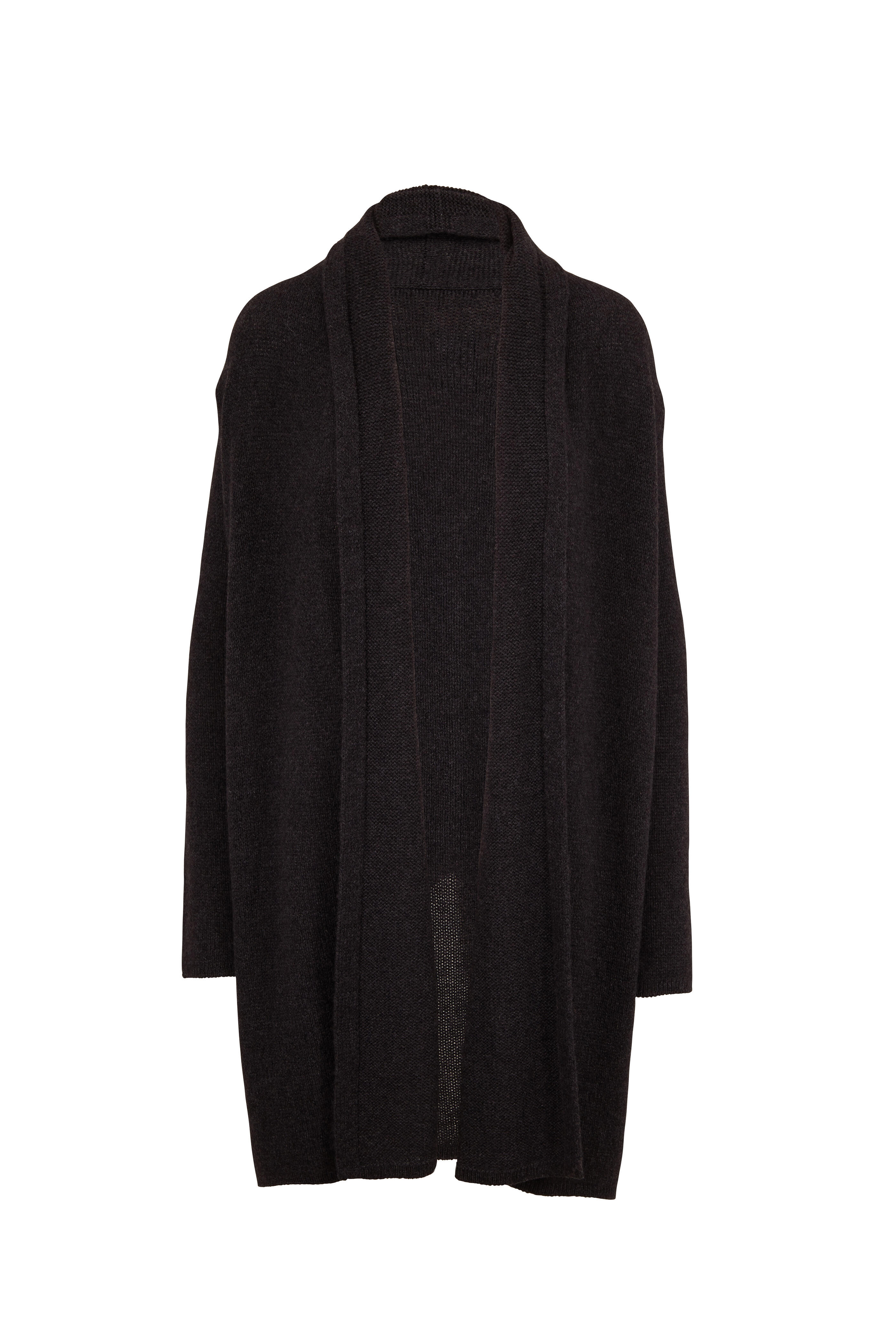 The Row - Marndi Charcoal Gray Melange Cashmere Cardigan