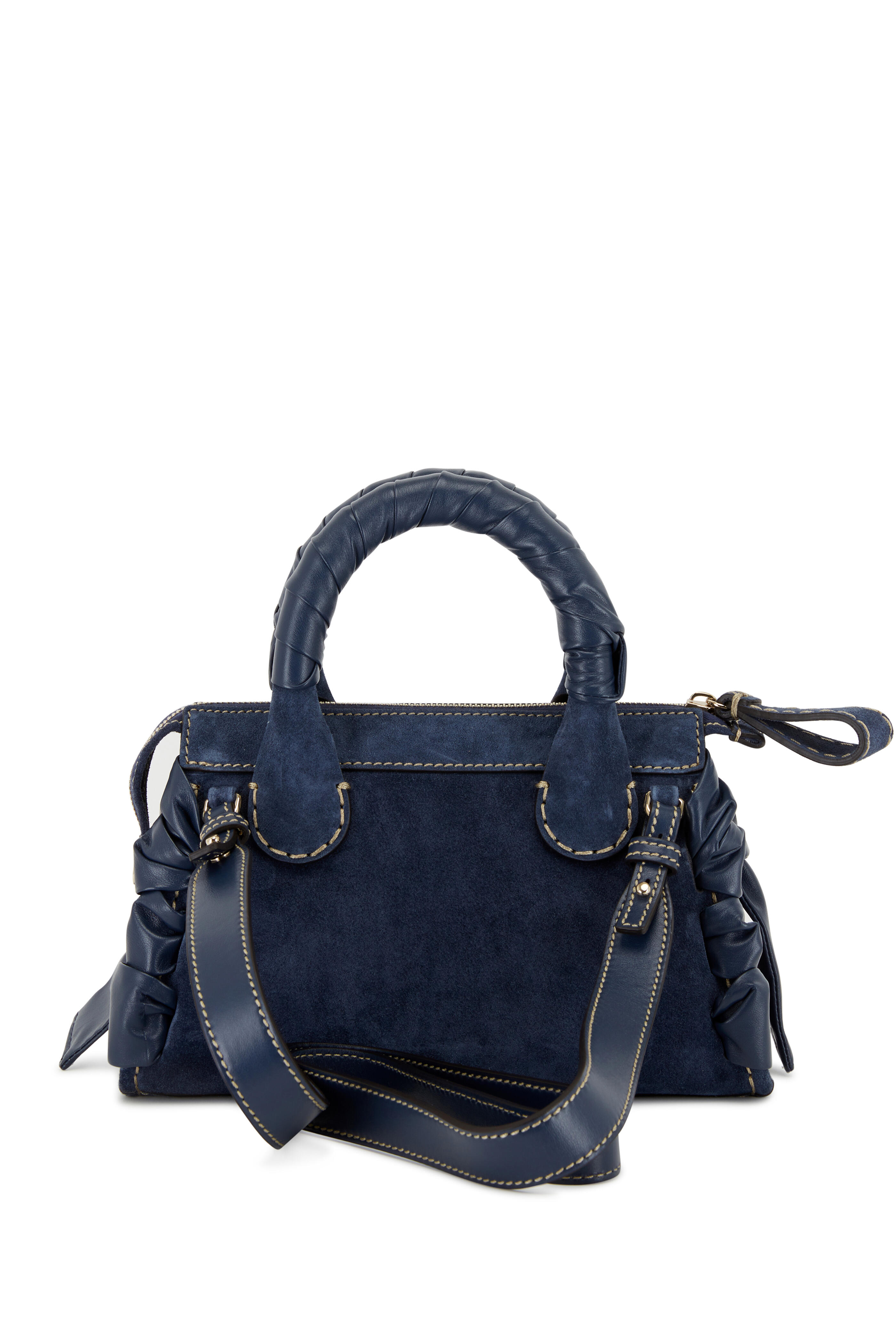 Chloé - Edith Navy Mini Suede Bag | Mitchell Stores