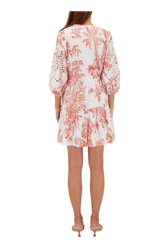 Sachin + Babi - Coco Red & Ivory Toile Print Mini Dress