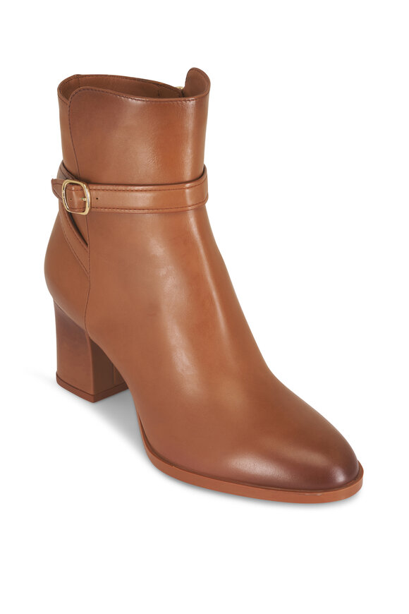 Santoni Andy Tan Leather Short Boot, 65mm - view 1