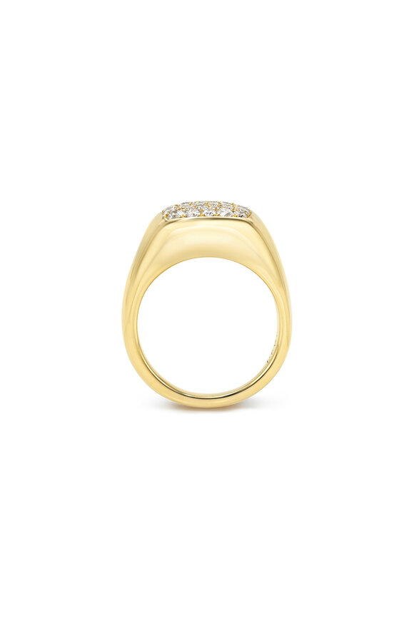 Dru 14k Yellow Gold Diamond Galaxy Don Signet Ring - view 2