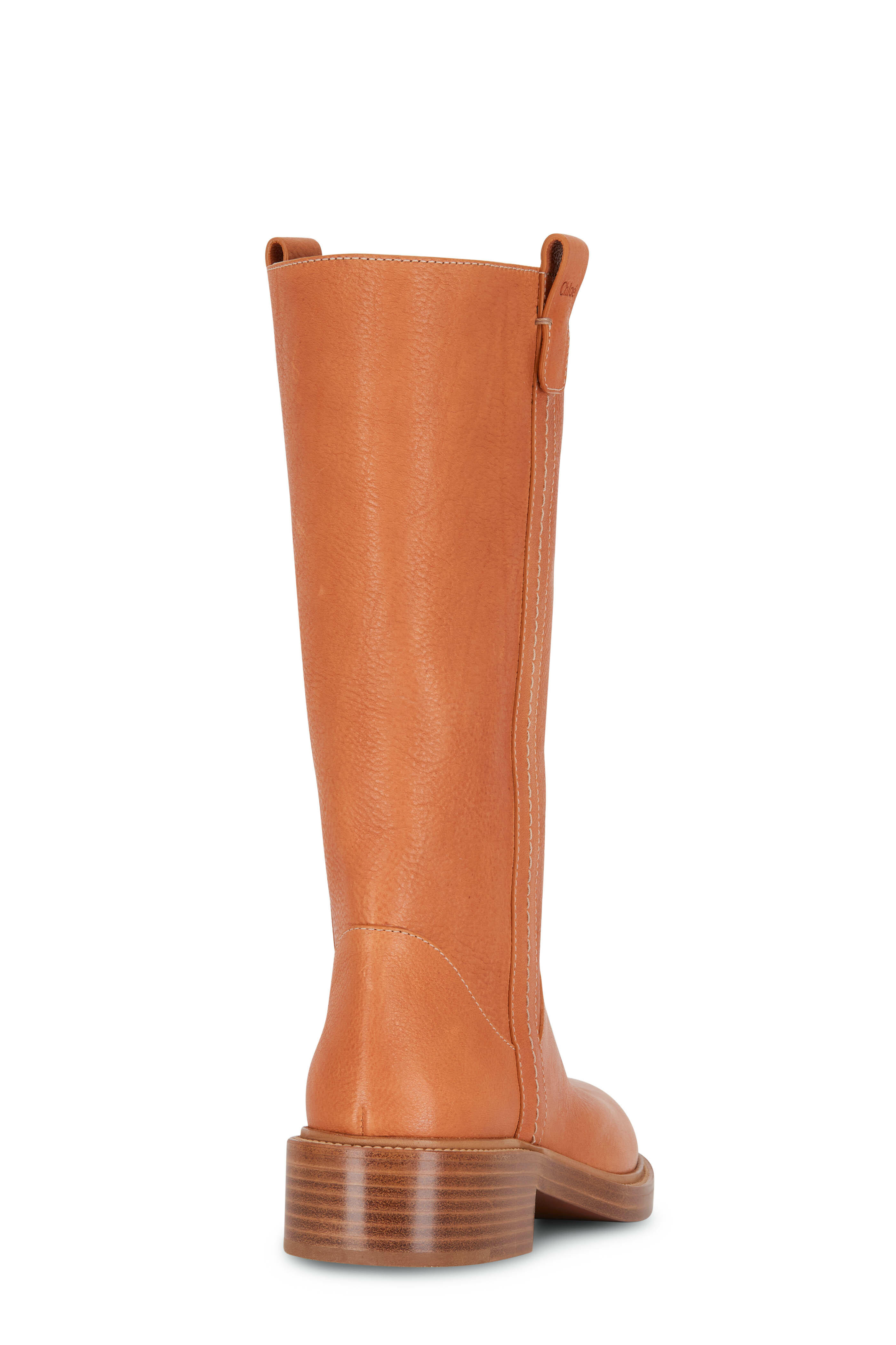 Chloé - Luminous Ochre Leather Tall Boot