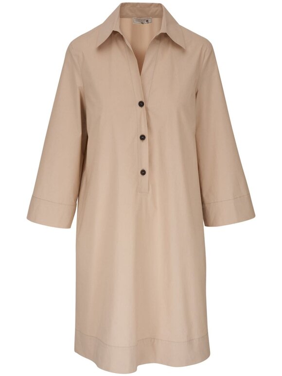 Antonelli - Mameli Beige Cotton Shirtdress