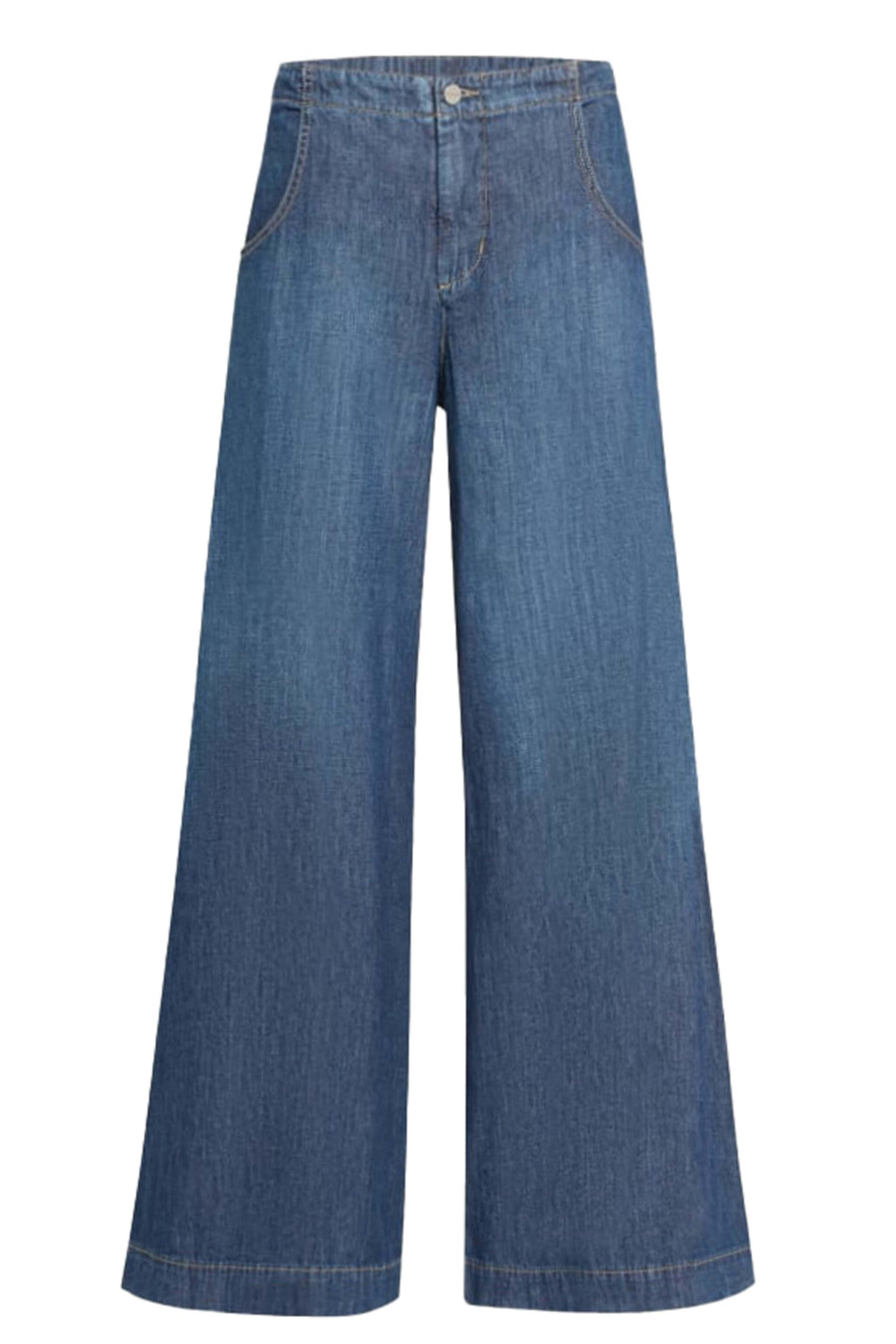 【BOK PLACE】Yuri washing 4 season long wide denim pants Fanxing Women's Fashion Jeans High Waisted Wide Leg Jeans