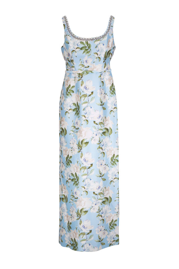 Sachin + Babi Lana Floral Embellished Sleeveless Gown