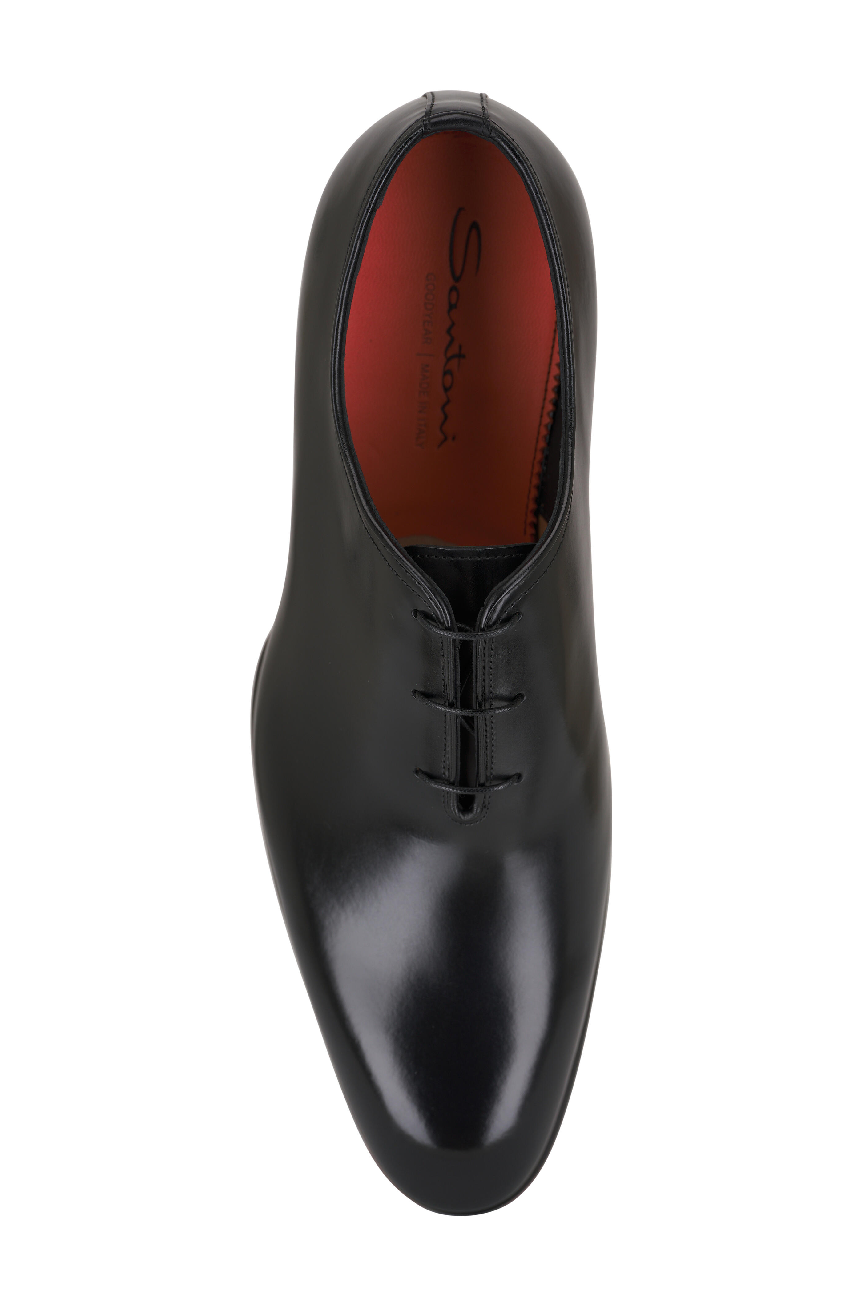 Santoni - People VVDN01 Black Wholecut Leather Oxford