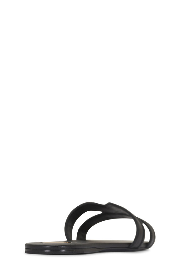 Saint Laurent Mabrouka Black Leather Sandal - view 4