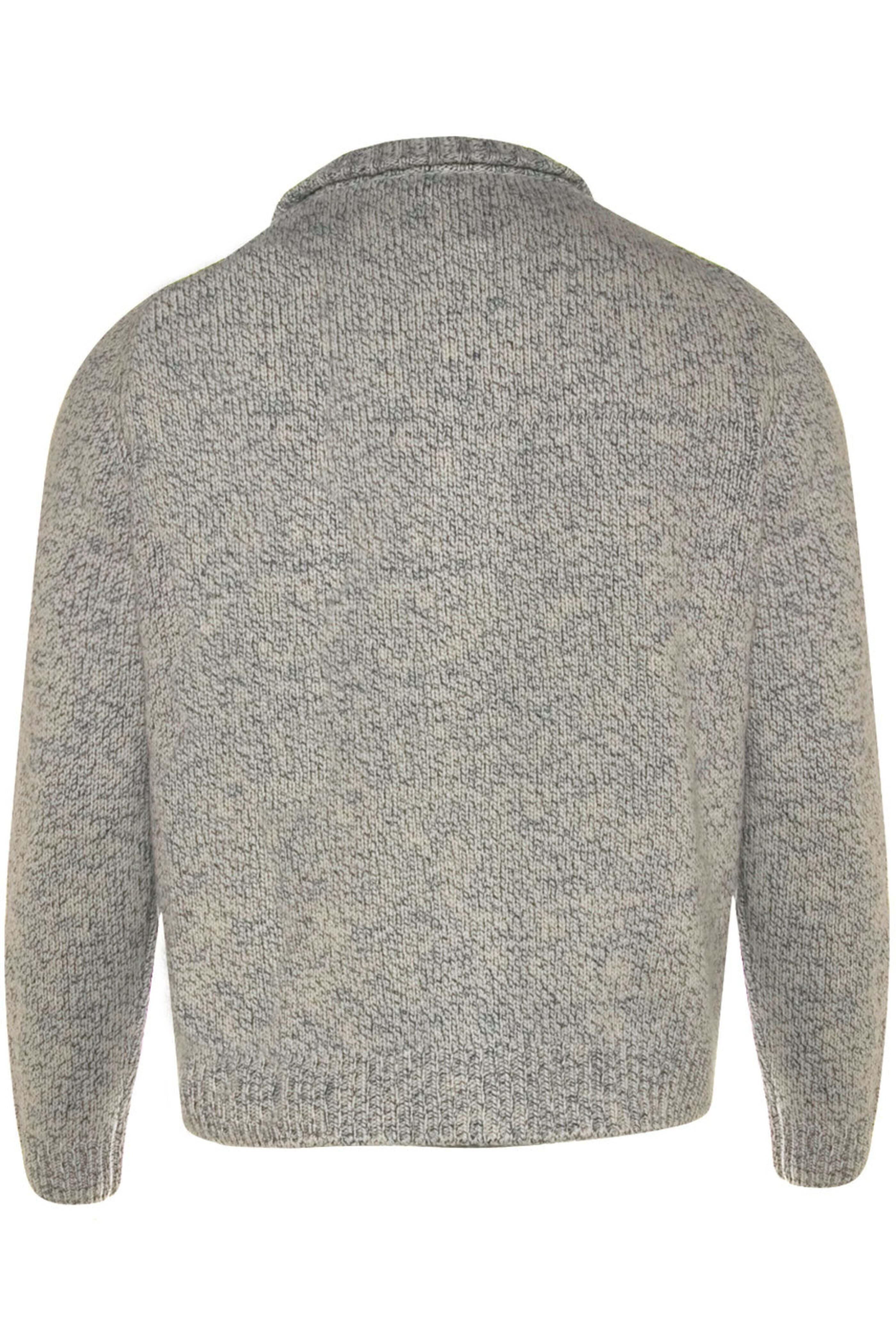 Fedeli - Off-White and Blue Mix Button Cardigan