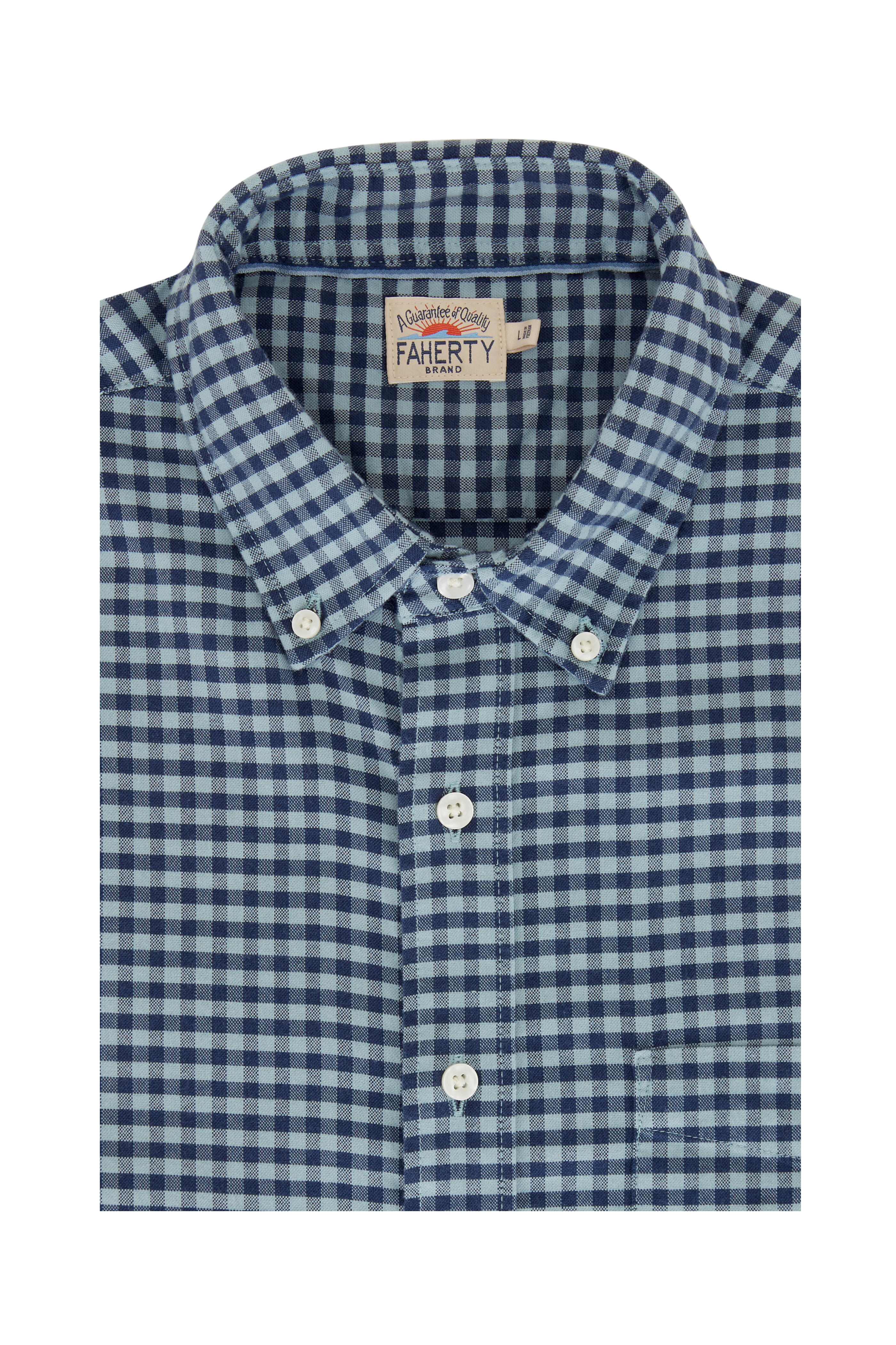 Faherty Brand - Ocean Teal Gingham Stretch Oxford Shirt 2.0