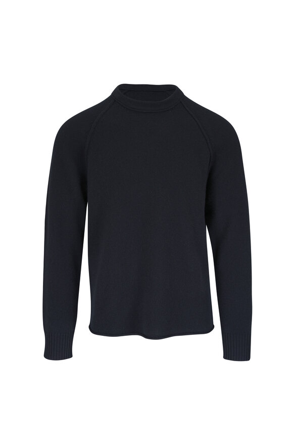 James Perse Black Lightweight Textured Cashmere Sweater - view 1