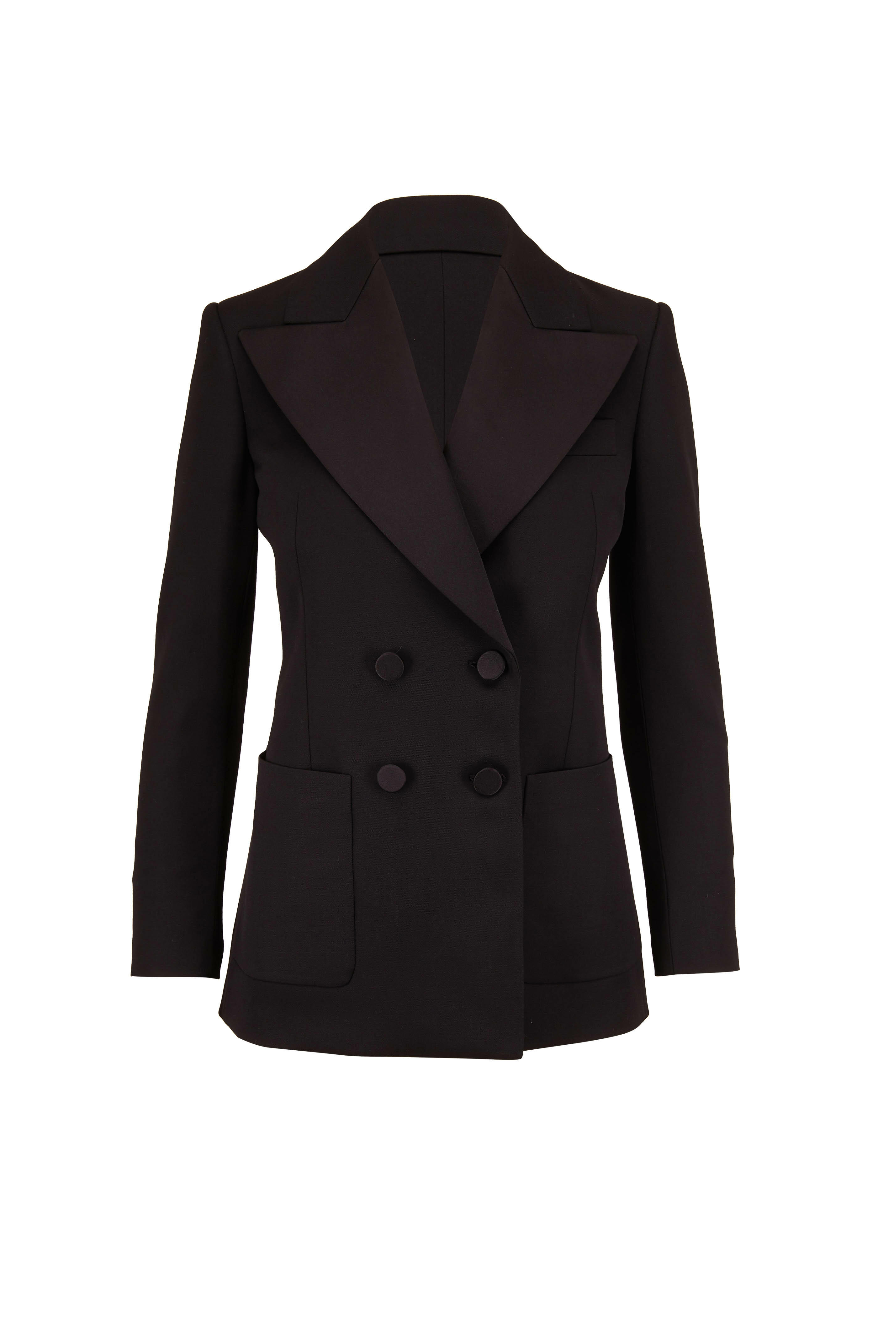 Saint Laurent - Black Wool Double-Breasted Jacket