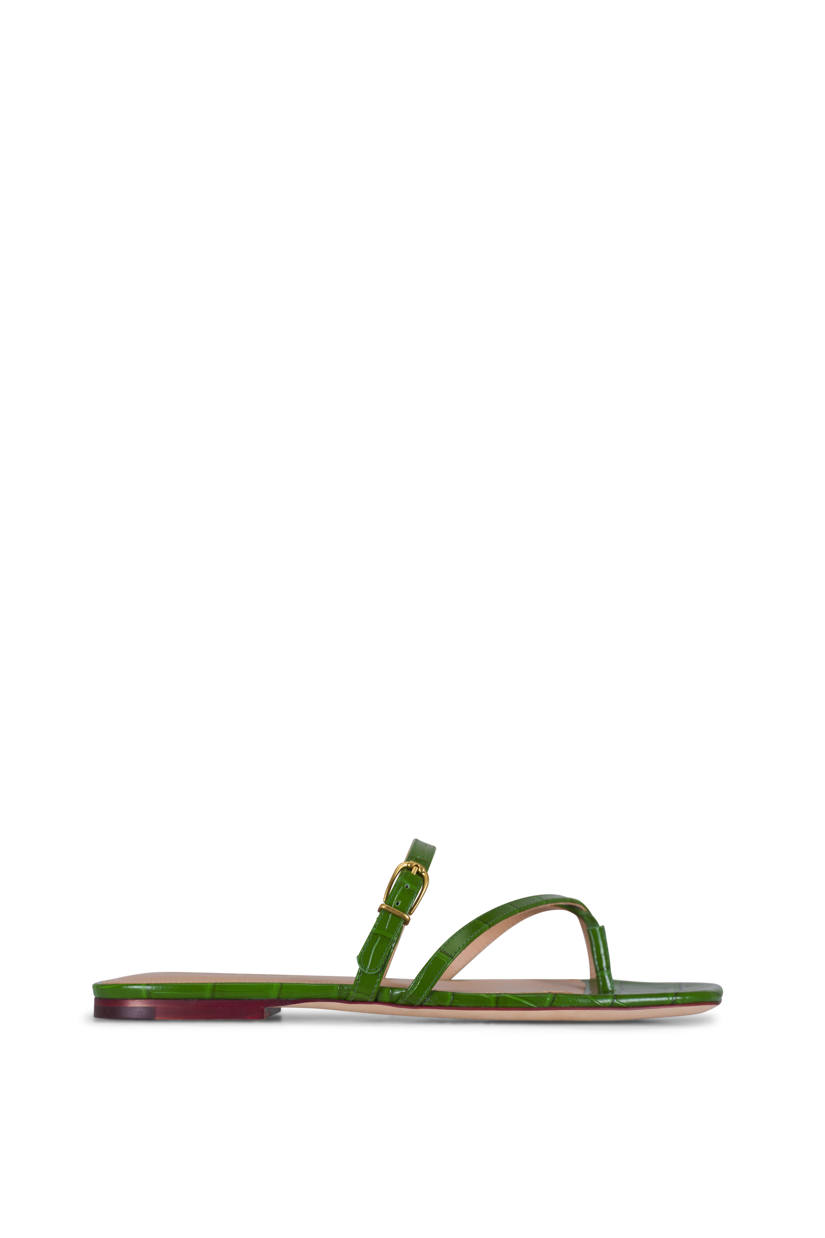 Veronica Beard - Marthe Lemongrass Leather Slide