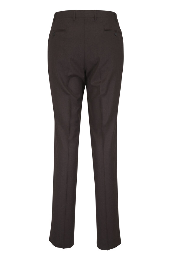 Canali Brown Wool Flannel Dress Pant - view 3