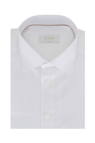 Eton White Gray Button Dress Shirt Mitchell Stores