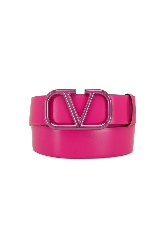 Valentino Garavani - Hot Pink VLogo Signature Belt 