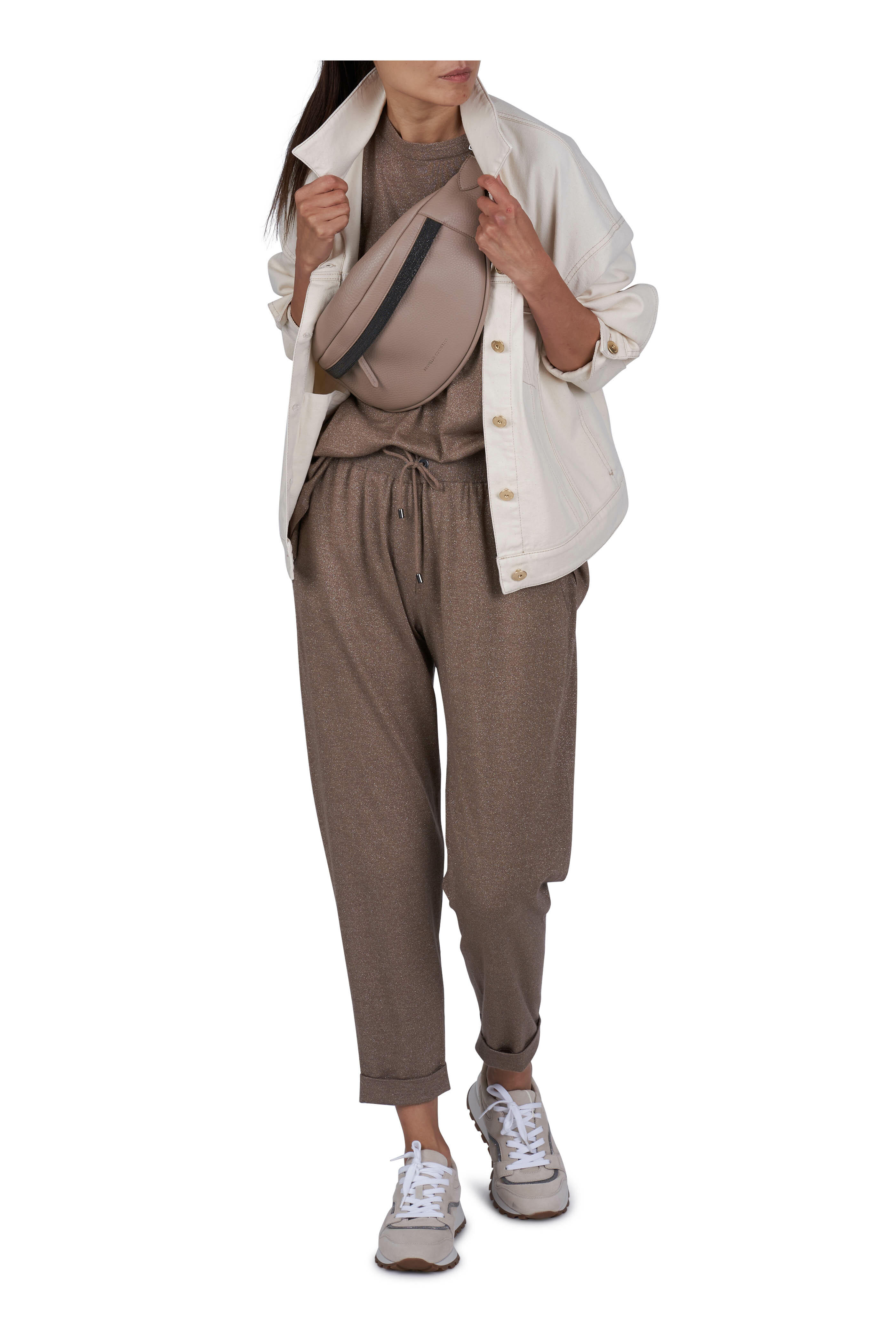 Brunello Cucinelli - Stretch Cashmere & Silk Cropped Pant - view 2