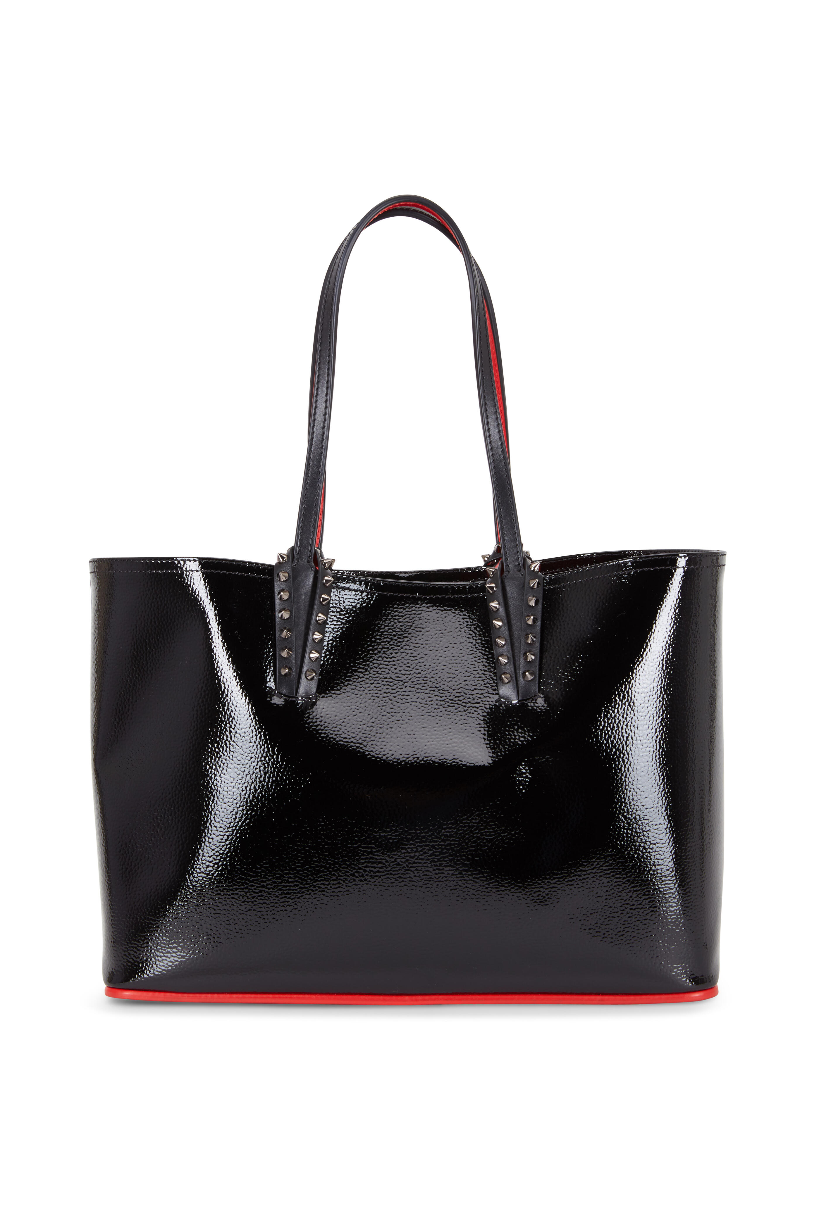 Christian Louboutin Cabata Tote Patent Leather Black Beautiful Free  Shipping