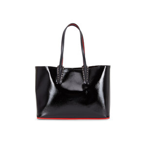 【Christian Louboutin】 Cabata Small patent leather tote bag Christian Louboutin Mini Cabata Soft Crinkle Patent Leather