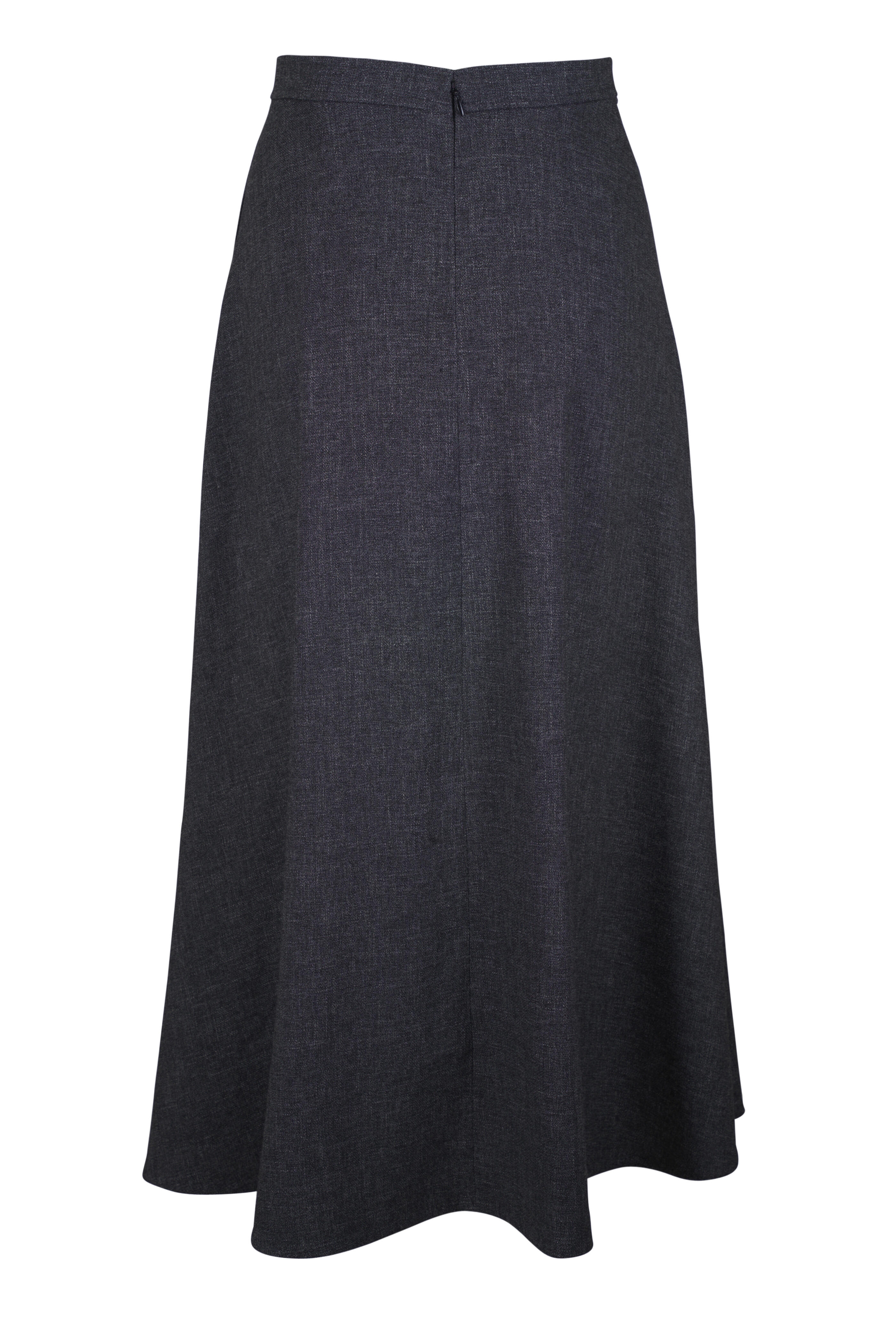 Vince - Medium Heather Gray Italian Jaspe Full Skirt