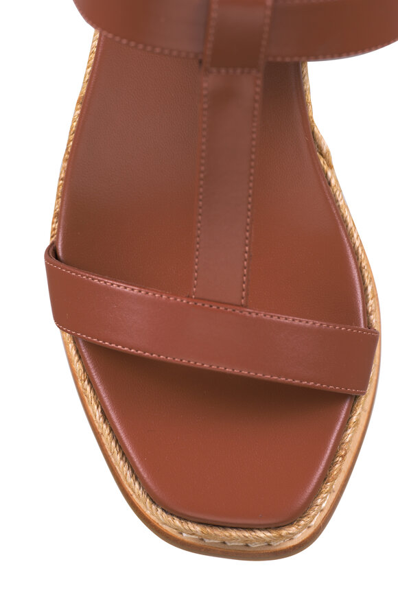 Jimmy Choo Theia Tan Leather Espadrille Wedge, 65mm - view 5