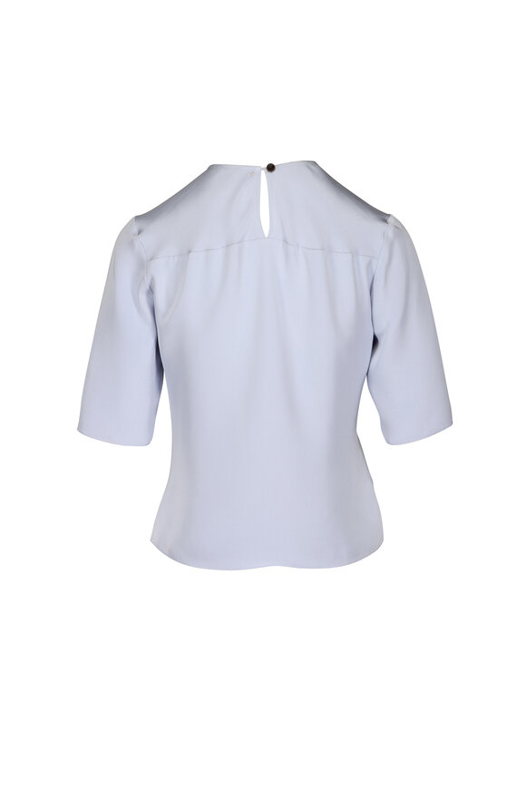 Peter Cohen Buddy Light Blue Stretch Wool Knit Jersey T-Shirt - view 2