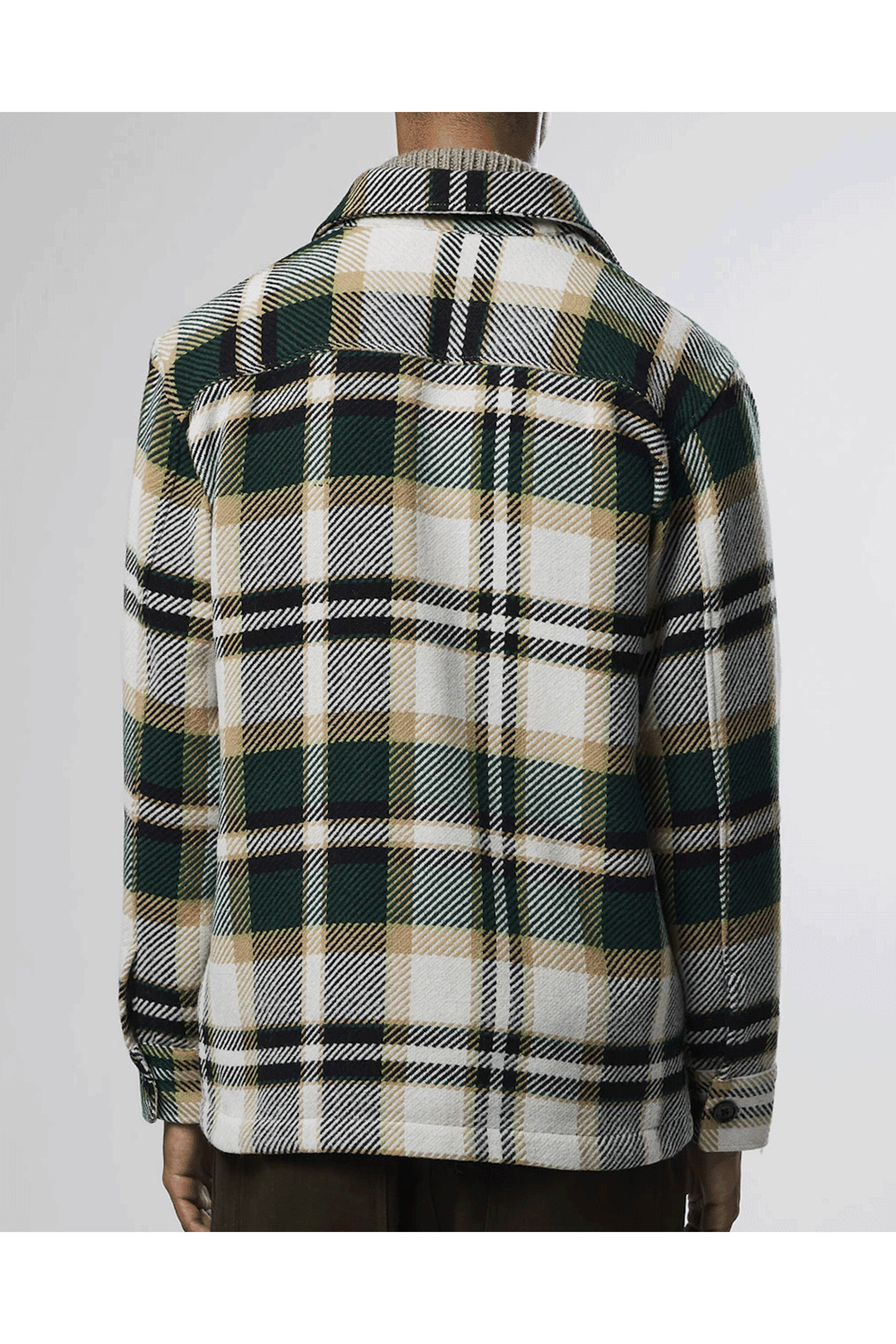 Nn07 - White and Green Soren Check Overshirt | Mitchell Stores