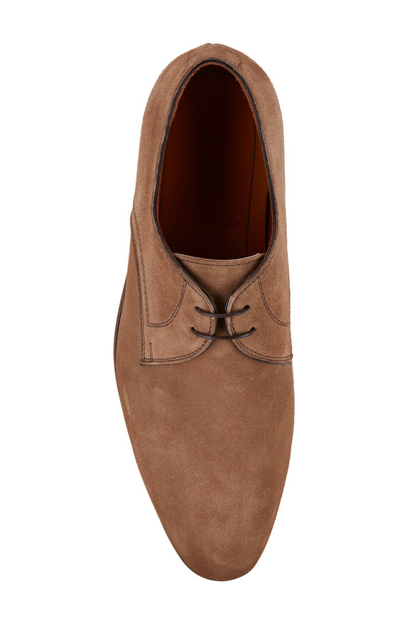 Bontoni - Tan Suede Lace Up Dress Shoe