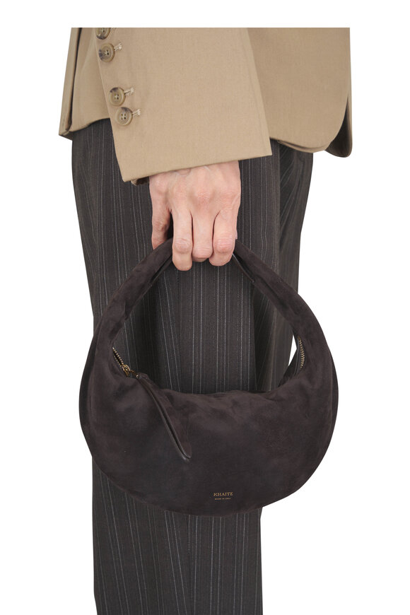 Khaite Mini Olivia Ebano Suede Hobo - view 2