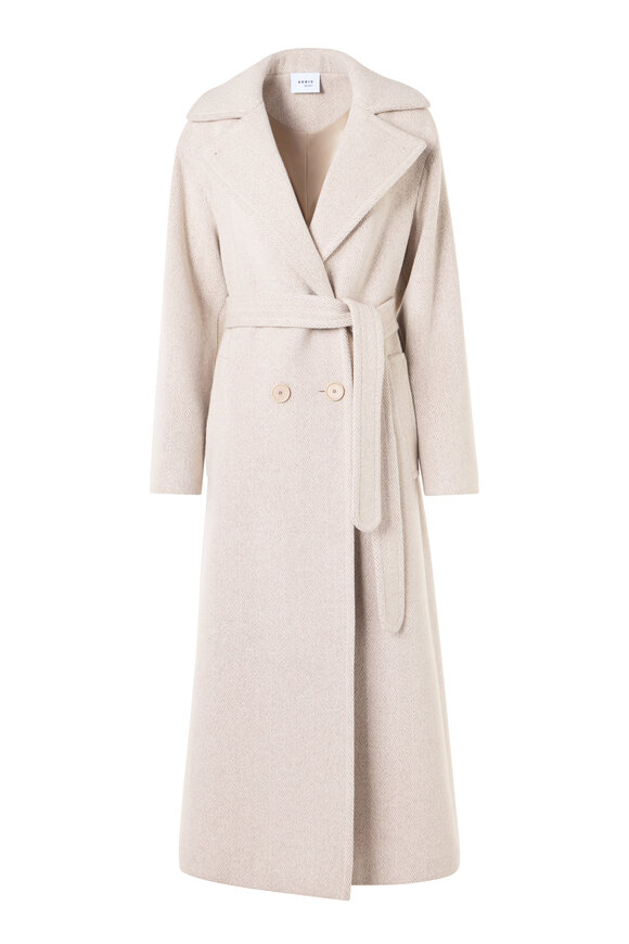 Akris Punto Oat Herringbone Maxi Coat - view 1